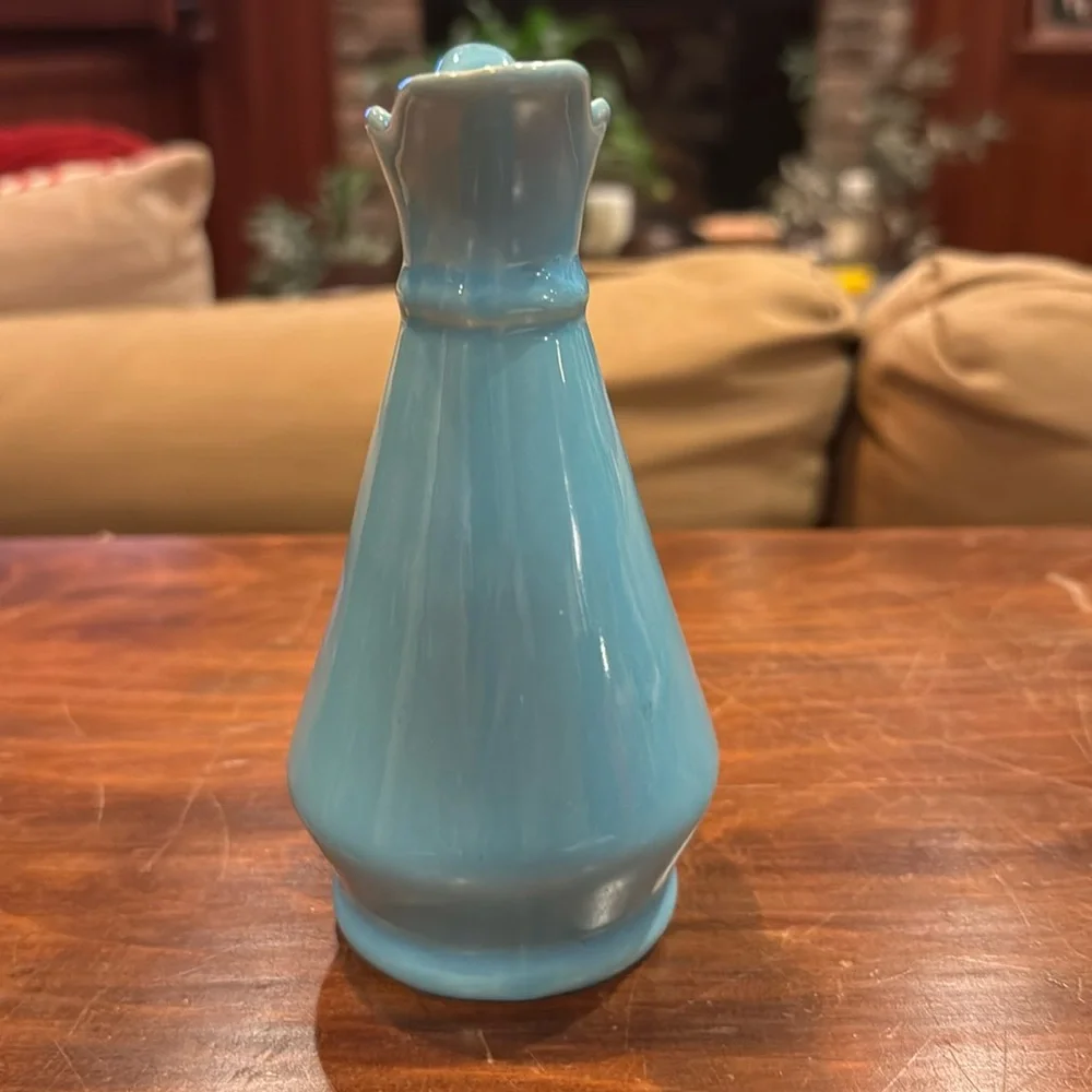 Vintage Maple Syrup Pitcher Handle Ceramic Blue Marked 474 EXCELLENT CONDITION